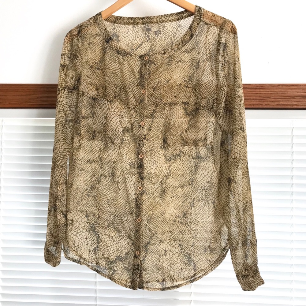 Snake skin pattern blouse